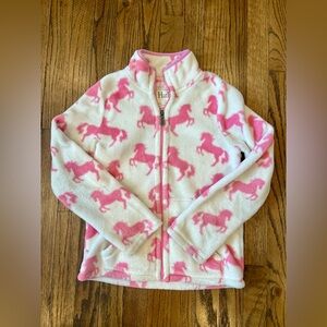 Hatley Pink and White Unicorn Fleece Jacket